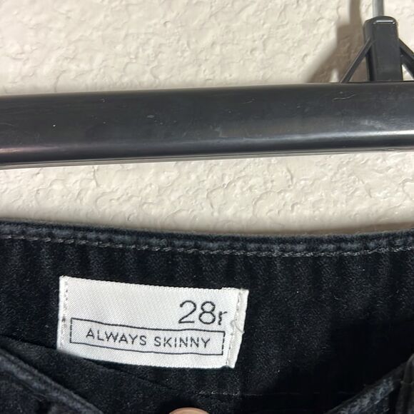 GAP Velvet Black Low Rise Zippered Ankle‎ Always Skinny Jeans Women's Size 12R - Picture 3 of 8